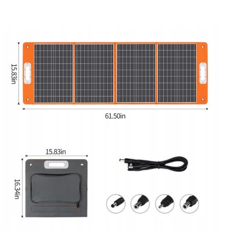 Flashfish Przenośny panel akumulatorowy Składany panel słoneczny 100W 18V