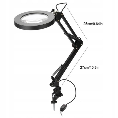 LAMPA LUPA KOSMETYCZNA LED 5 DPI NA BIURKO