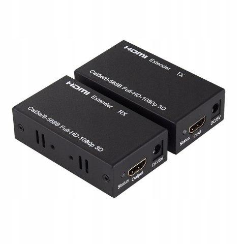 Extender Przedłużacz HDMI na RJ45 LAN 60m 3D Wwa