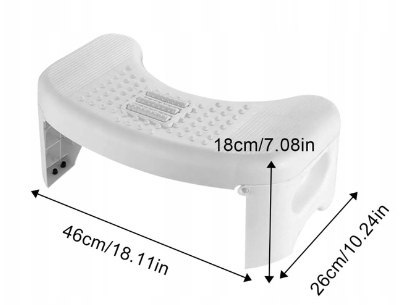 Składany podnóżek toaletowy biały stołek taboret schody
