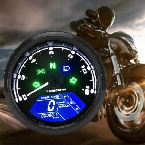 UNIWERSALNY LICZNIK CYFROWY MOTOCYKL QUAD LCD LED OBROTOMIERZ CROSS CZUJNIK