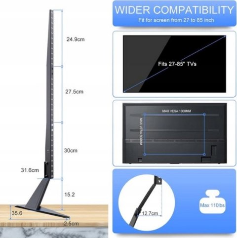 Uniwersalny Stojak Pod Telewizor Suptek Riser ML2785 f