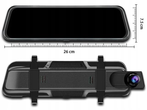 Wideorejestrator samochodowy w lusterku wstecznym kamera cofania