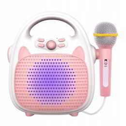 Zestaw do karaoke dla dzieci Bluetooth różowy
