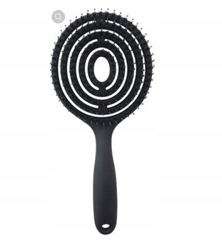 Szczotka Do Włosów Z Funkcją Masażu Głowy - Czarna