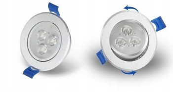  Podtynkowe oświetlenie LED 3W 2szt.oczko led ciepły biały