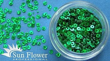 Kółka Mikro - Zielony Ciemny Hologram - K32