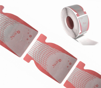 Formy Do Paznokci Srebrno-Różowe Op. 500 Szt.