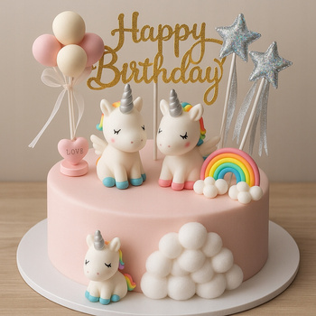 Dekoracje na tort Jednorożce