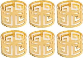 pierścienie klamry do serwetek złote 12szt