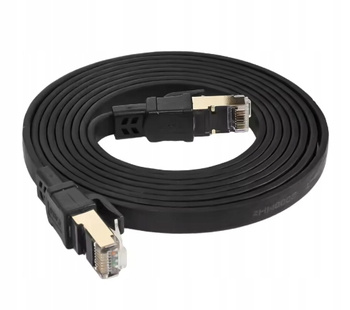 Kabel cat8 ethernet 2000MHz 1m czarny RJ45