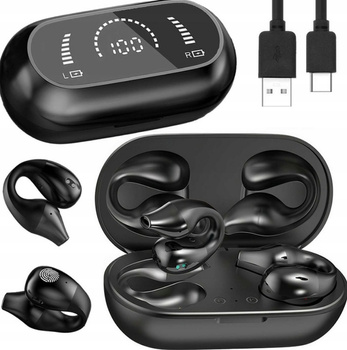 SŁUCHAWKI TWS MIKROFON POWERBANKIEM BEZPRZEWODOWE BLUETOOTH CZARNE