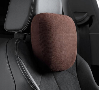 PODUSZKA PODRÓŻNA SAMOCHODOWA ZAGŁÓWEK NA FOTEL SAMOCHODOWY ALKANTARA