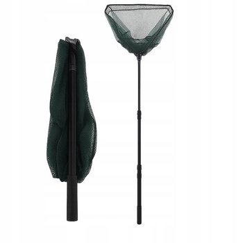 PODBIERAK WĘDKARSKI 160cm | Składany | Lekki | Czarna sztyca | Anti-Hook