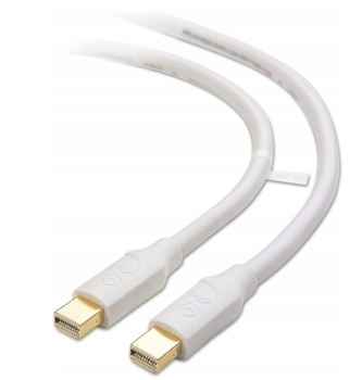 Kabel Mini DisplayPort (Mini DP) rozdzielczość 4K biały 2m POWYSTAWOWE