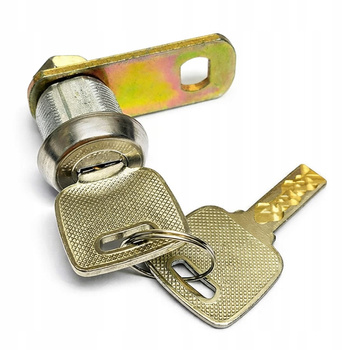 Zamek krzywkowy 17 mm z kluczami – do szafki szuflady sejfu stal nierdzewna