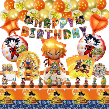 Zestaw Dekoracja Urodziny Smocza kula akcesoria na imprezę 10 osób 128szt