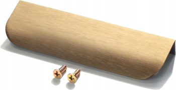 Uchwyt meblowy krawędziowy prosty złoty szczotkowany półpołysk 96/120mm