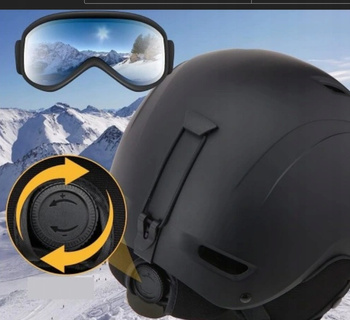 Kask do sportów zimowych Kask narciarski ochronny czarny M