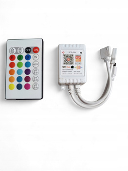 PILOT STEROWNIK KONTROLER ŚCIEMNIACZ DO TAŚMA LED RGB 4PIN 12V 6A aplikacja