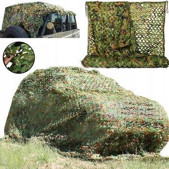 2.8 x 2.1 metra SIATKA MASKUJĄCA WOJSKOWA PODWÓJNA WARSTWA KAMUFLAŻ