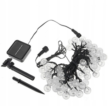 Girlanda solarna LED LANCUCH OGRODOWA Lampki Solarne 7,5M 50LED CIEPŁY