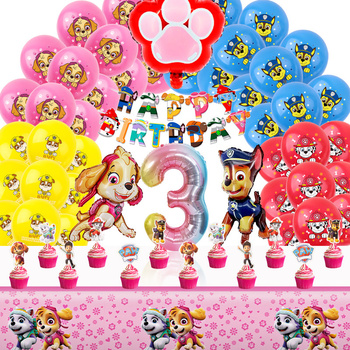 Zestaw Dekoracje Urodzinowy 3 Urodziny,Różowa dekoracja GIRLANDA BALONOWA