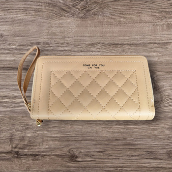 PORTFEL DAMSKI DUŻY PIKOWANY BEŻOWY