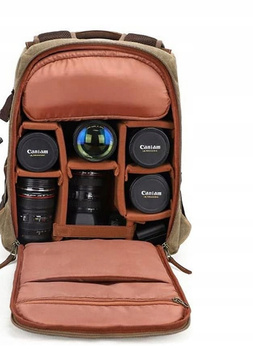  Torba na Aparat Fotograficzny Plecak na Lustrzankę Cyfrową DSLR