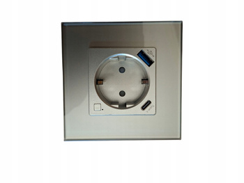 Gniazdko Smart WiFi 230V z USB i USB-C – Szklany Panel | 16A |