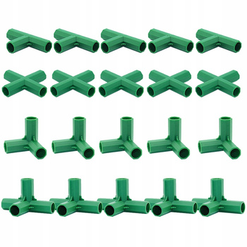 20x Zielone 11mm Złącza Szklarni Złączki Zestaw wytrzymałych plastikowych