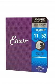 Struny gitarowe Elixir 11025 PolyWeb 80/20 Bronze