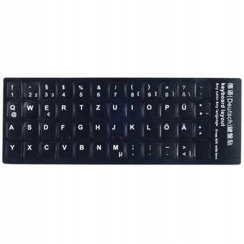 Naklejki na klawiaturę laptopa PC QWERTZ Niemiecki Deutsch DE 11x13 mm