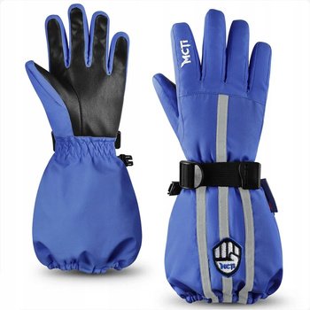 Wodoodporne zimowe rękawiczki dziecięce z palcami MCTi XXS niebieskie