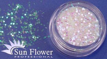 Łuska Mała - Róż-Zieleń Transparentna - L03