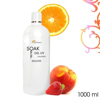 Soak Off UV Gel Remover 500 ml - Zmywacz Lakieru Hybrydowego  Truskawka