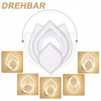 LAMPA ŚCIENNA KINKIET LED WEWNĘTRZNY DO SYPIALNI, SALONU 18W 3000K