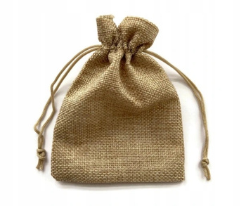 Woreczek ozdobny podarunkowy z juty 10x14cm - naturalny 24 SZTUKI