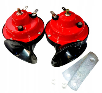 KLAKSON Uniwersalny Zestaw Klaksonów Ślimak Sygnał Dźwiękowy 12V