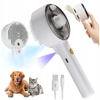 Szczotka parowa dla kota psa zwierząt antybakteryjna do pielęgnacji sierści
