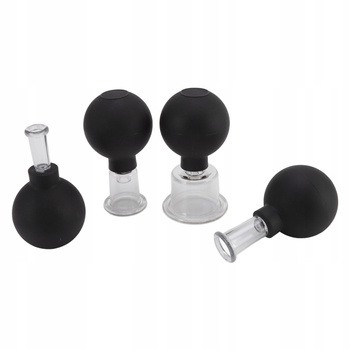 ZESTAW 4 BANIEK DO MASAŻU PRÓŻNIOWEGO TWARZY