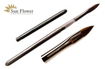 Pędzelek Naturalny - Koci Języczek Lux Nr 6 - Oprawa Metal.